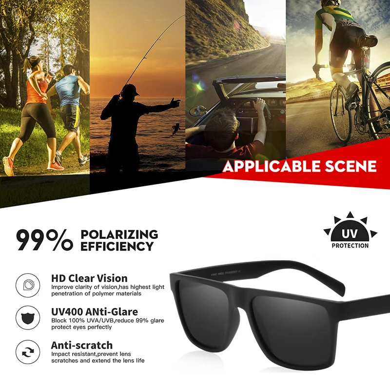 Мужские зеркальные солнцезащитные очки AOFLY винтажные квадратные с