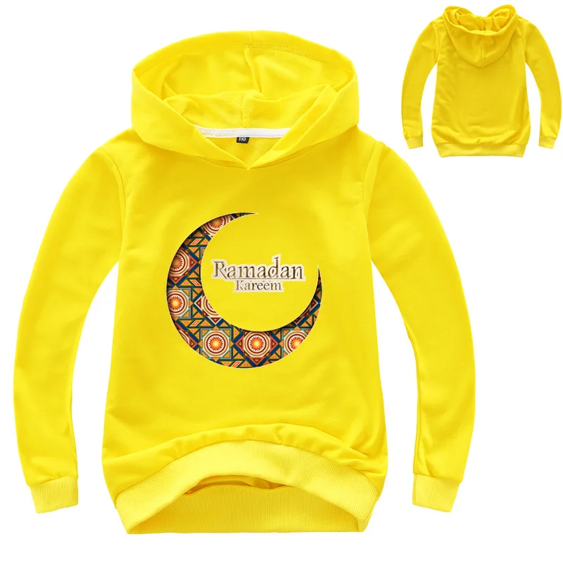 

Pullover Hooded Boy Girl Costume Decoration Gift tshirts Ramadan novelty outfits arrivals new Long sleeve t shirts Sportswear
