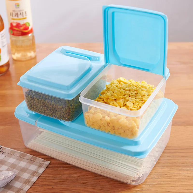 Домашняя кухня Штабелируемый раскладушка Герметичные банки прозрачная емкость