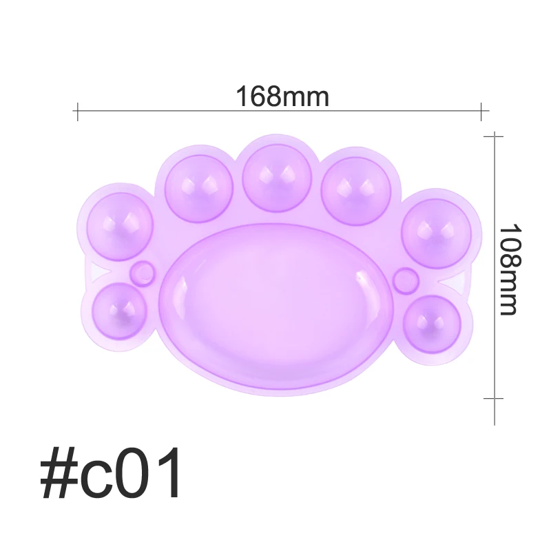 

1 Pcs Color Palette False Nail Tips Drawing Nail Color Palette for Nail Color Mixing Display Manicure Polish Gel Too