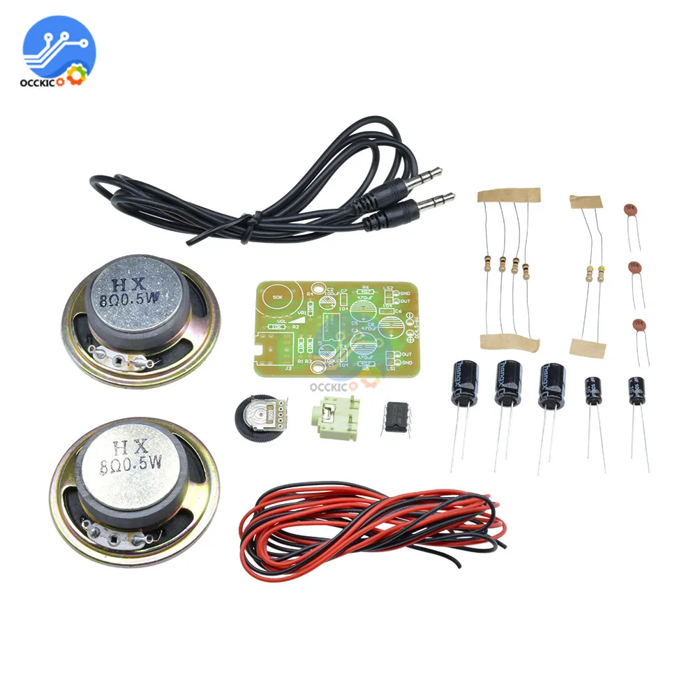 Комплект платы усилителя TDA2822M 0 25 W DC 4 5 V 9 двухканальный АУДИО стерео звуковая