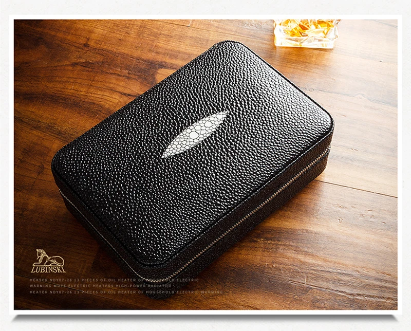 Lubinski кожаное дерево кедра с подкладкой дорожный портсигар чехол Humidor с резак зажигалка набор с увлажнителем для COHIBA сигары 3 цвета