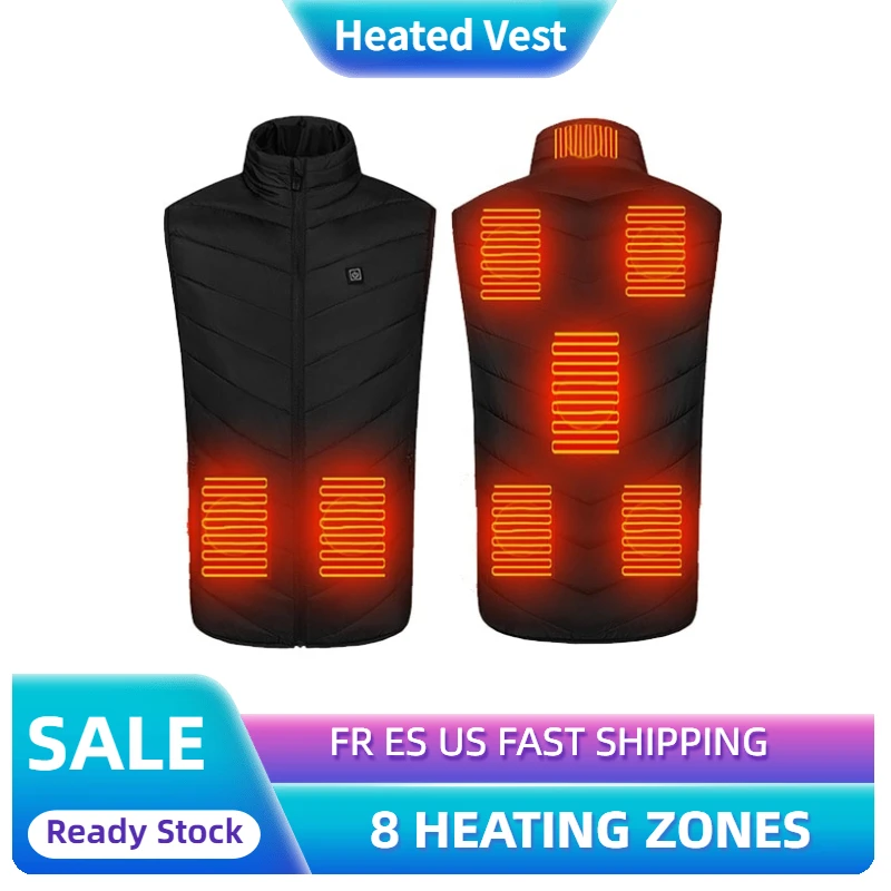 Моющаяся жилетка с подогревом теплая куртка электрическим и зарядкой через Usb