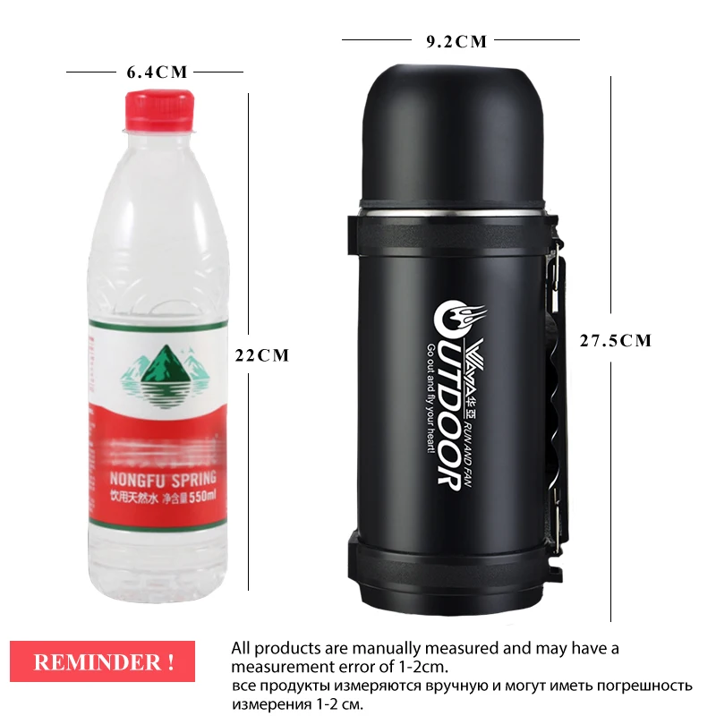 Термос из нержавеющей стали 1000 мл|Спортивные бутылки| |