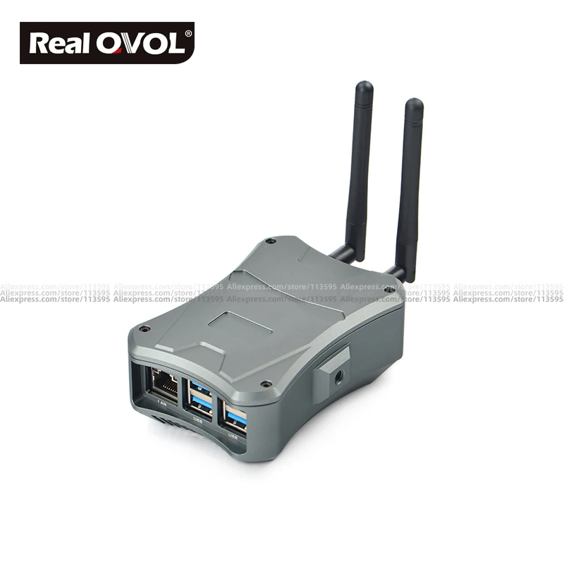 RealQvol FriendlyElec NanoPi M4 металлический корпус с охлаждающим вентилятором