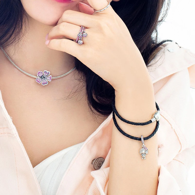 

100% 925 Sterling Silver Original Engraved Long Peach Series Ring Factory Direct Batch Free