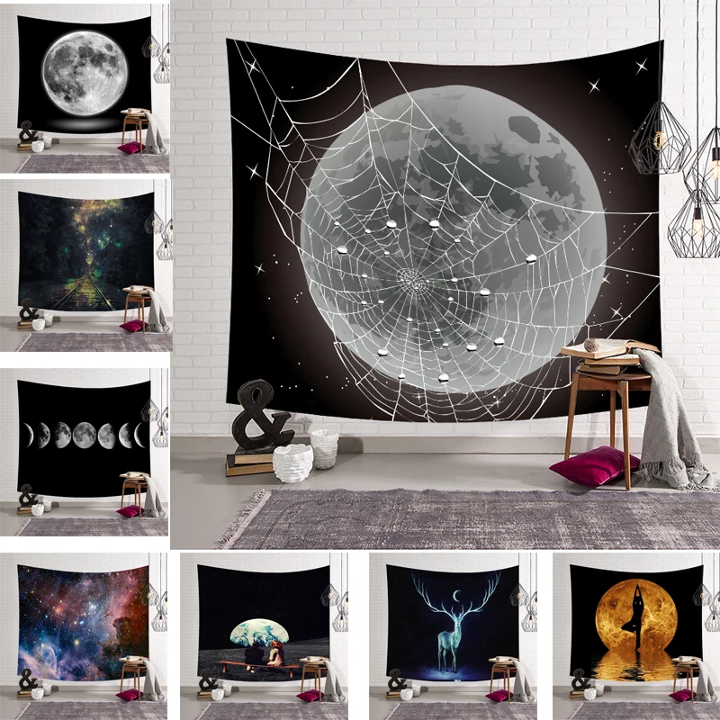 

Moon Yoga deer Wall Hanging Leisure bedroom Decor Various styles Psychedelic Abstract Carpet Cloth Tapestries