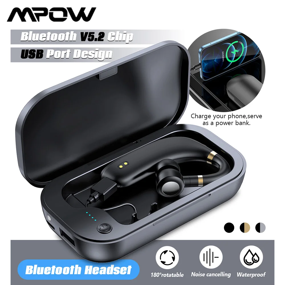 

Беспроводная гарнитура A30 Pro, Bluetooth-наушники со встроенным аккумулятором 3500 мАч, гарнитура с одинарным ушным крючком