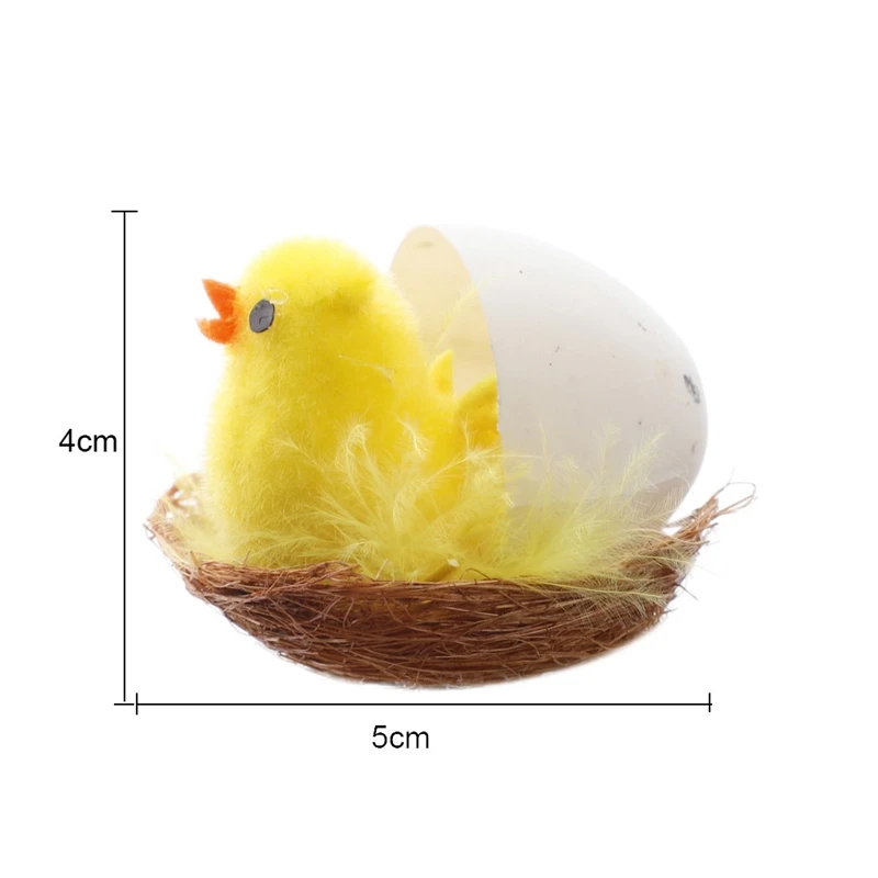 12Pcs Simulation Easter Yellow Chick Mini Artificial Toys Plush Chicken Gift Home Decor For Kids | Дом и сад