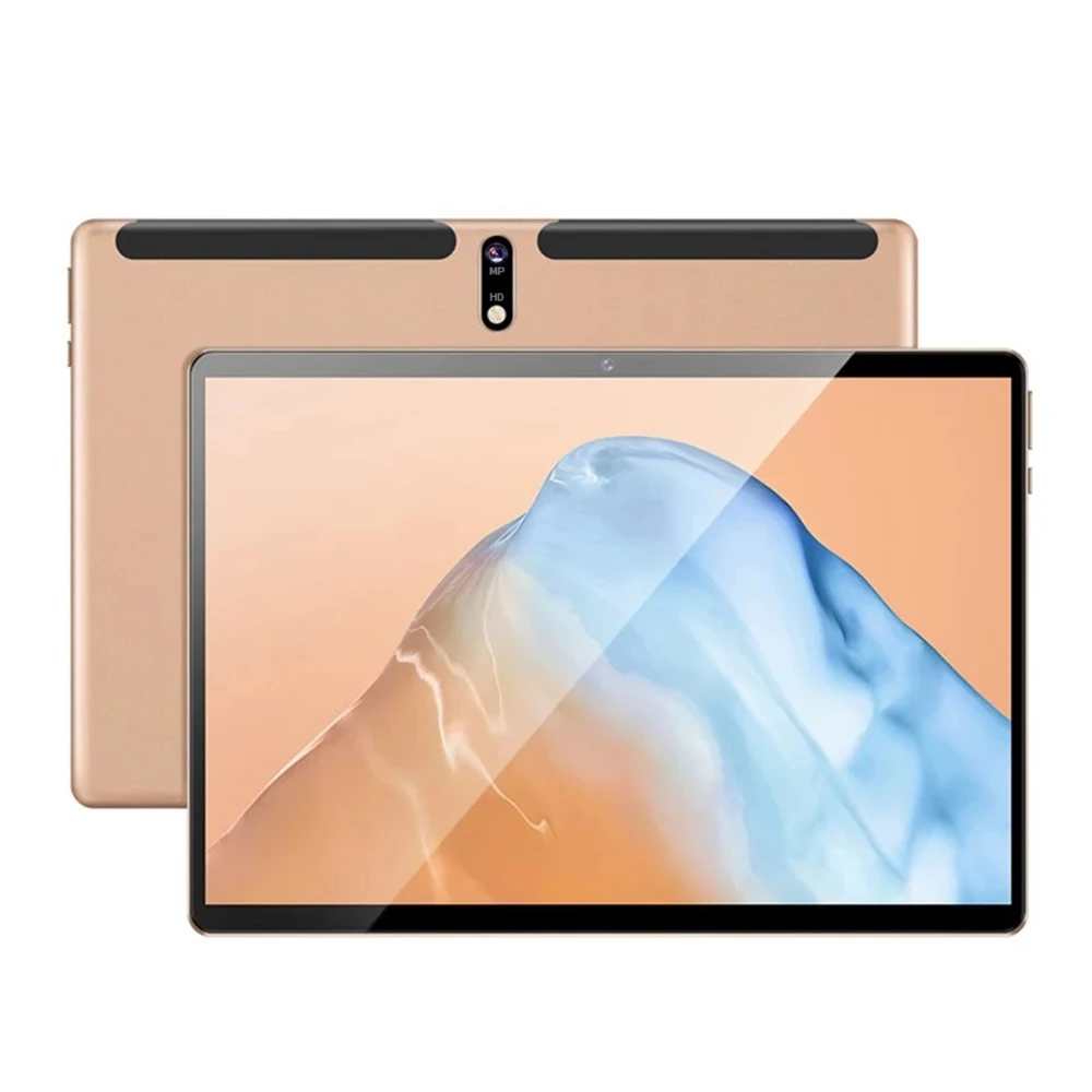 

10,1 дюймовый планшет Android 3 ГБ + 32 ГБ/Восьмиядерный процессор/IPS HD дисплей/2.5D изогнутый экран/Android 9,0 OS/ WIFI & BT Golden