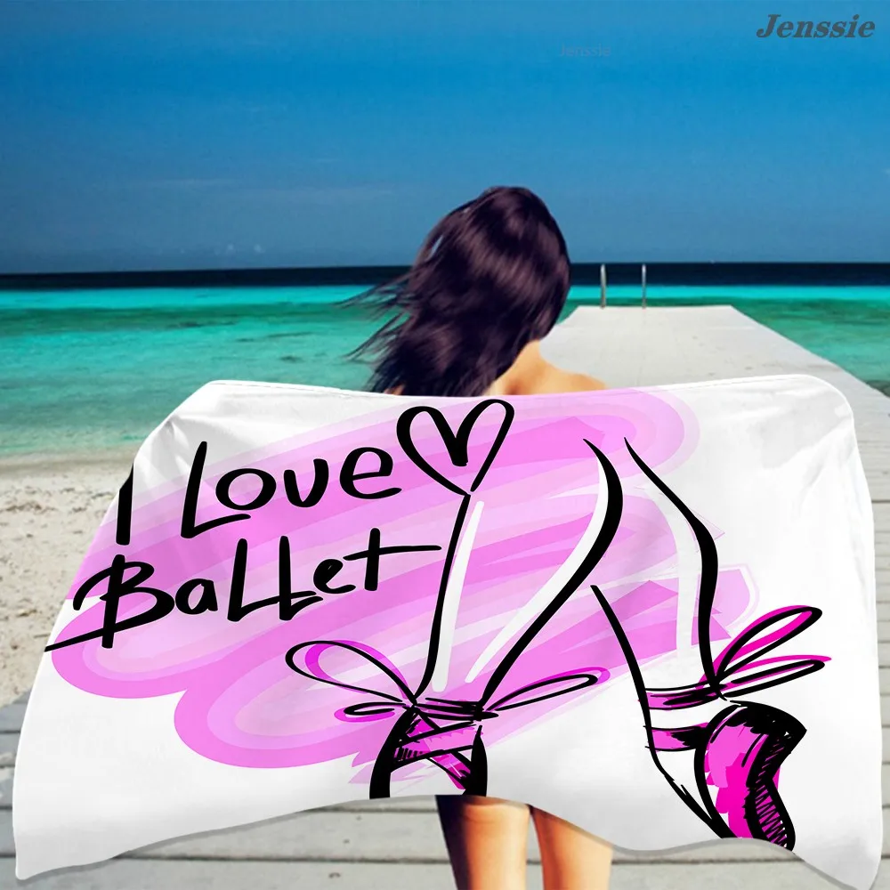 Мультяшное пляжное полотенце с 3D принтом балерины пляжный коврик одеяло