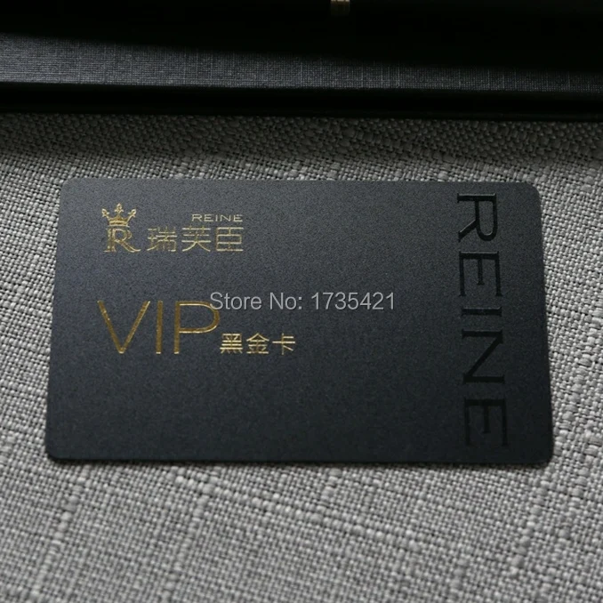 Black Color Standard Size PVC Card VIP Membership Card UV Spot Card