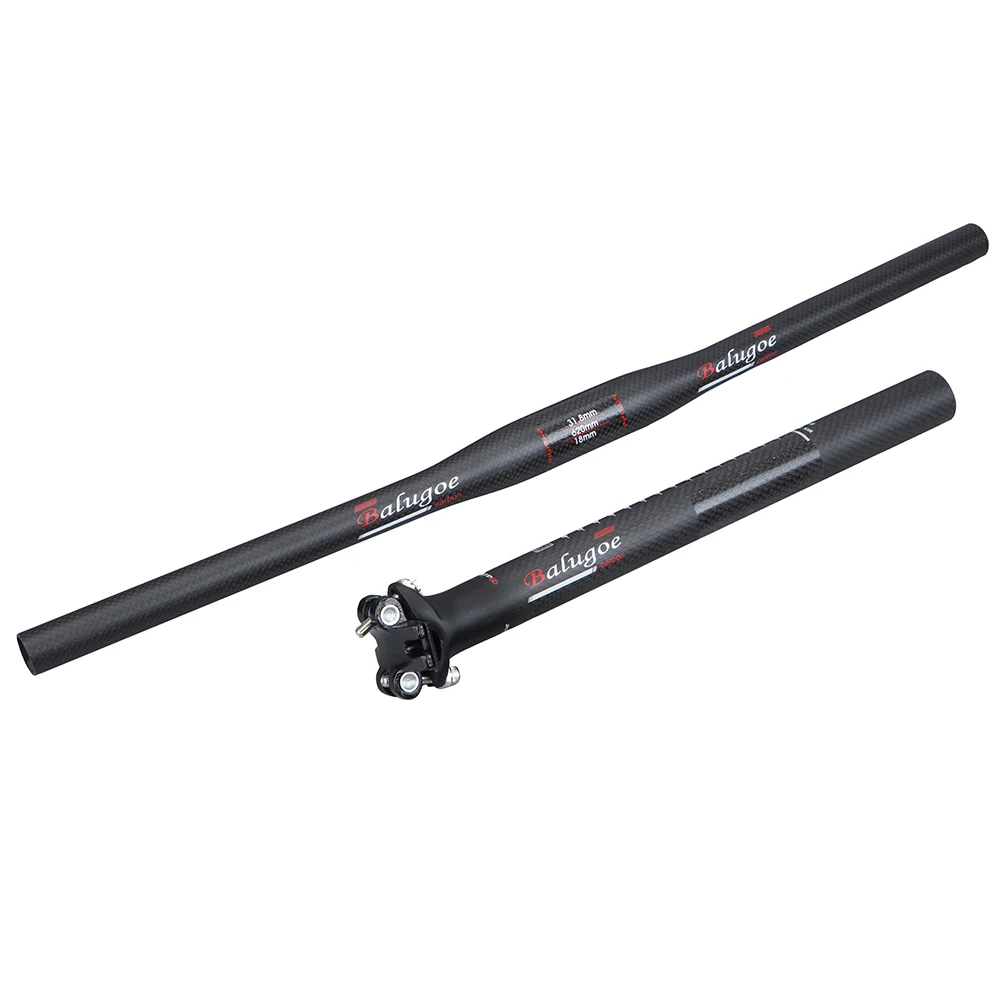 Цена Руль для горного велосипеда, руль из углеродного волокна, руль, стержень, подседельный штырь и седло, комплект из углеродного горного велоси...