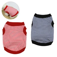 pet dog striped clothes cotton vest soft breathable t shirt costume apparel