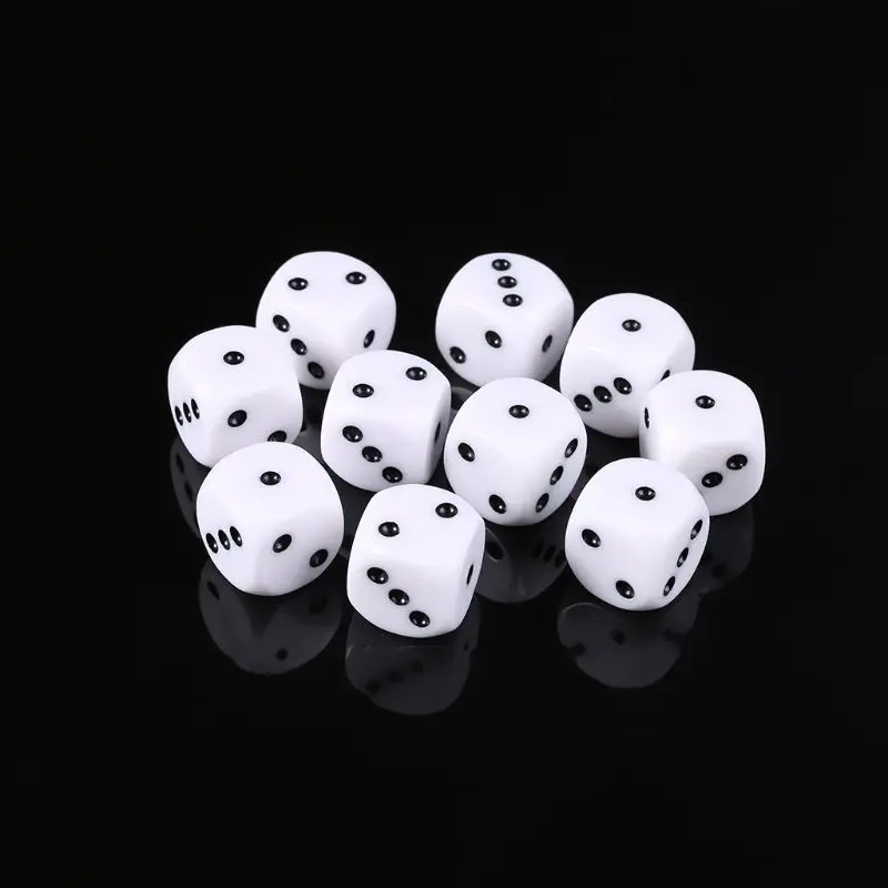 10 шт. 16 мм D3 шестисторонние кубики бусины для подземей и дракона D &amp ролевая поли