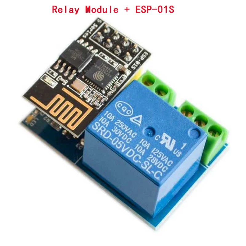 Фото Релейный модуль ESP8266 ESP-01S 5V WiFi умный дом дистанционный переключатель для Arduino Phone