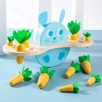 rabbit balance pulling carrot game young children early education puzzle cultivating logical thinking balanced perception toys