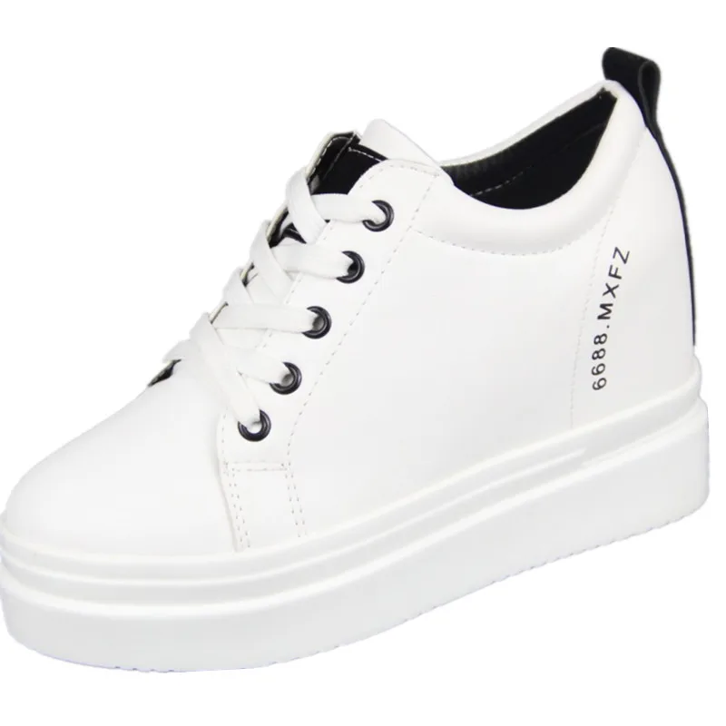 Женская Повседневная обувь осенние женские кроссовки из модного кожзаменителя