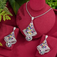 godki big fashion luxury 2pc necklace earring sets jewelry set for women wedding party full zircon dubai bridal jewelry set 2020