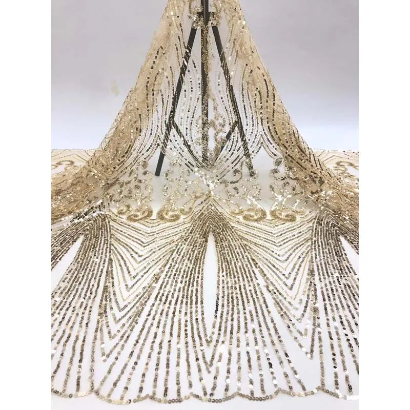 

Металлический Цвет африканская кружевная ткань 2021 высокого качества кружевная ткань с блестками кружева Материал в нигерийском стиле тюль...