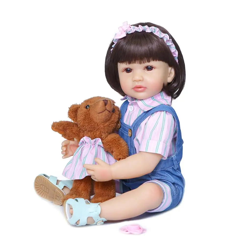 

55cm Full Silicone Reborn Dolls Simulation Dolls Playmate Toys Baby Sleeping Accompany Doll Photography Props Xmas Birthday Gift