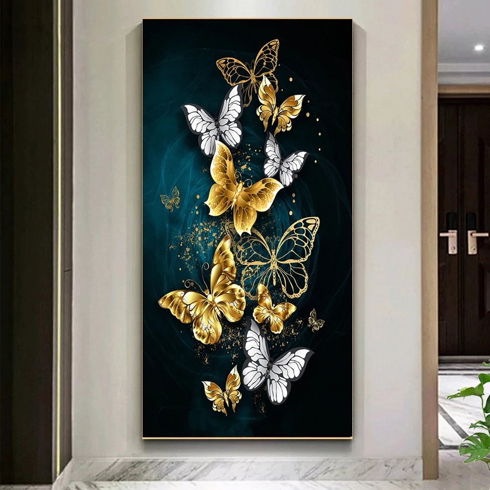 

Color Butterfly Nordic Style Poster Canvas Print Minimalist Abstract Wall Art Painting Animal Picture for Living Room Decoration