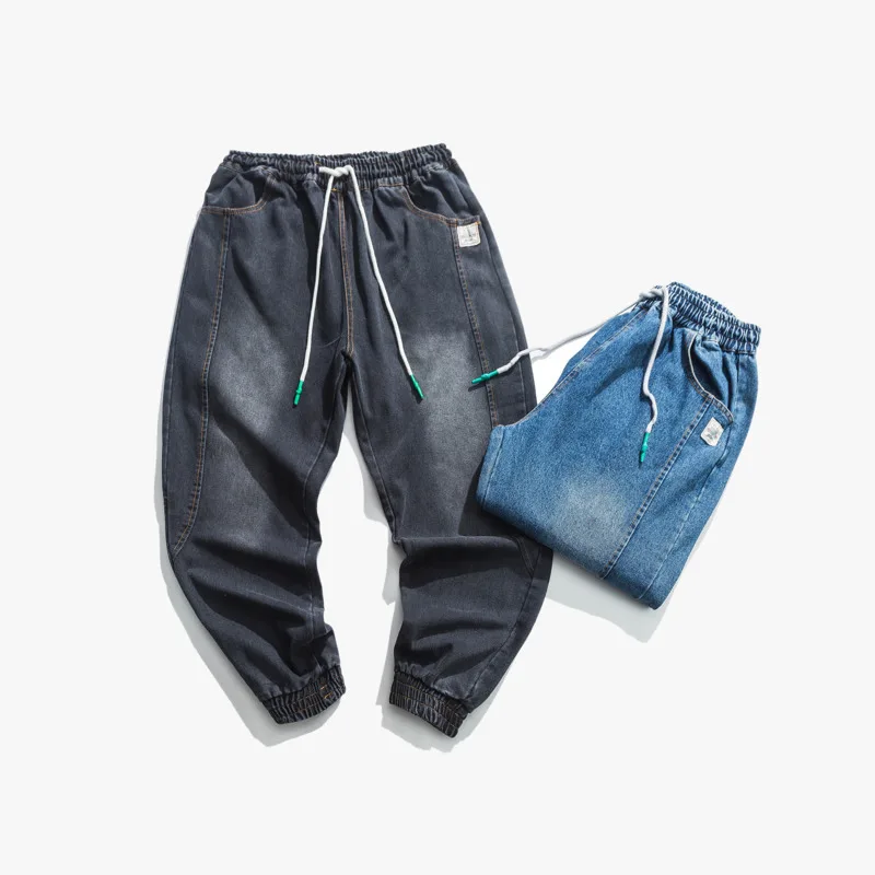 Мужские джинсы в Корейском стиле однотонные повседневные свободные японском
