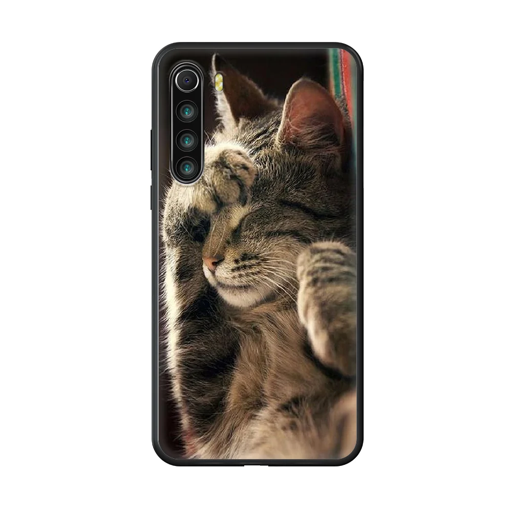 

Cat Cool lovely animal Phone case For Xiaomi Redmi Note 8T 8 9 7 7A 8 8A 4 5 9S Pro black hoesjes tpu Etui trend prime art coque