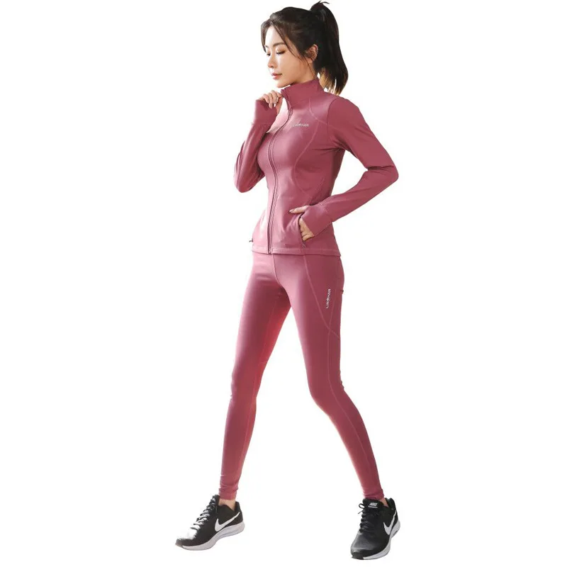 

Yoga clothes women's autumn and winter new tight-fitting thin temperament morning running fitness clothes sports suit
