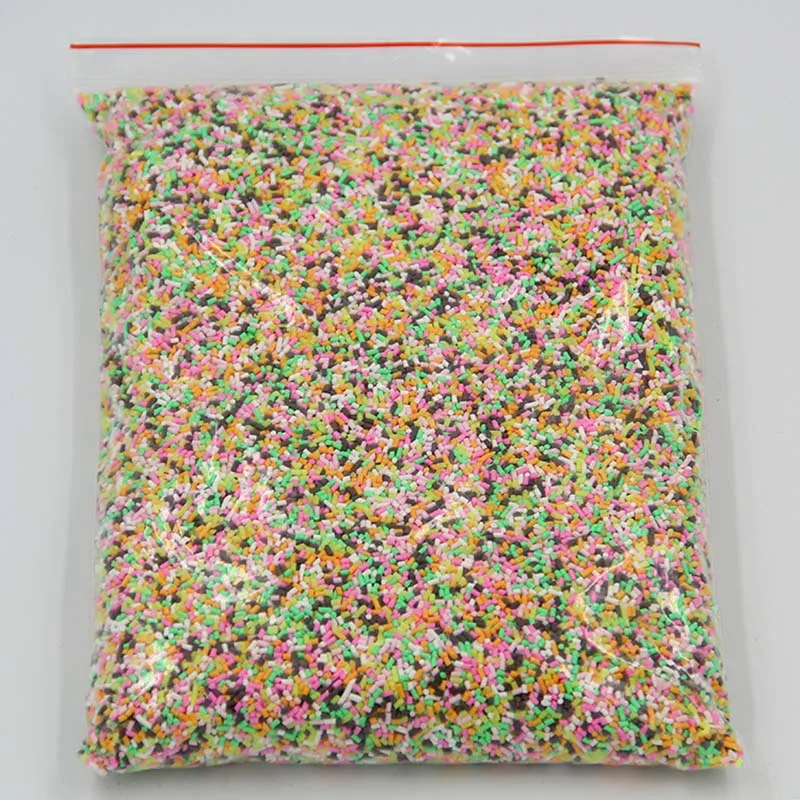 

1000g/bag Slime Clay Fake Candy Sweets Sugar Sprinkle Decorations for Fake Cake Dessert Food Particles Decoration Toys
