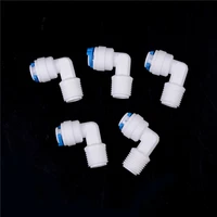 5 pcs tube push fit union elbow quick connect water filter 14x14