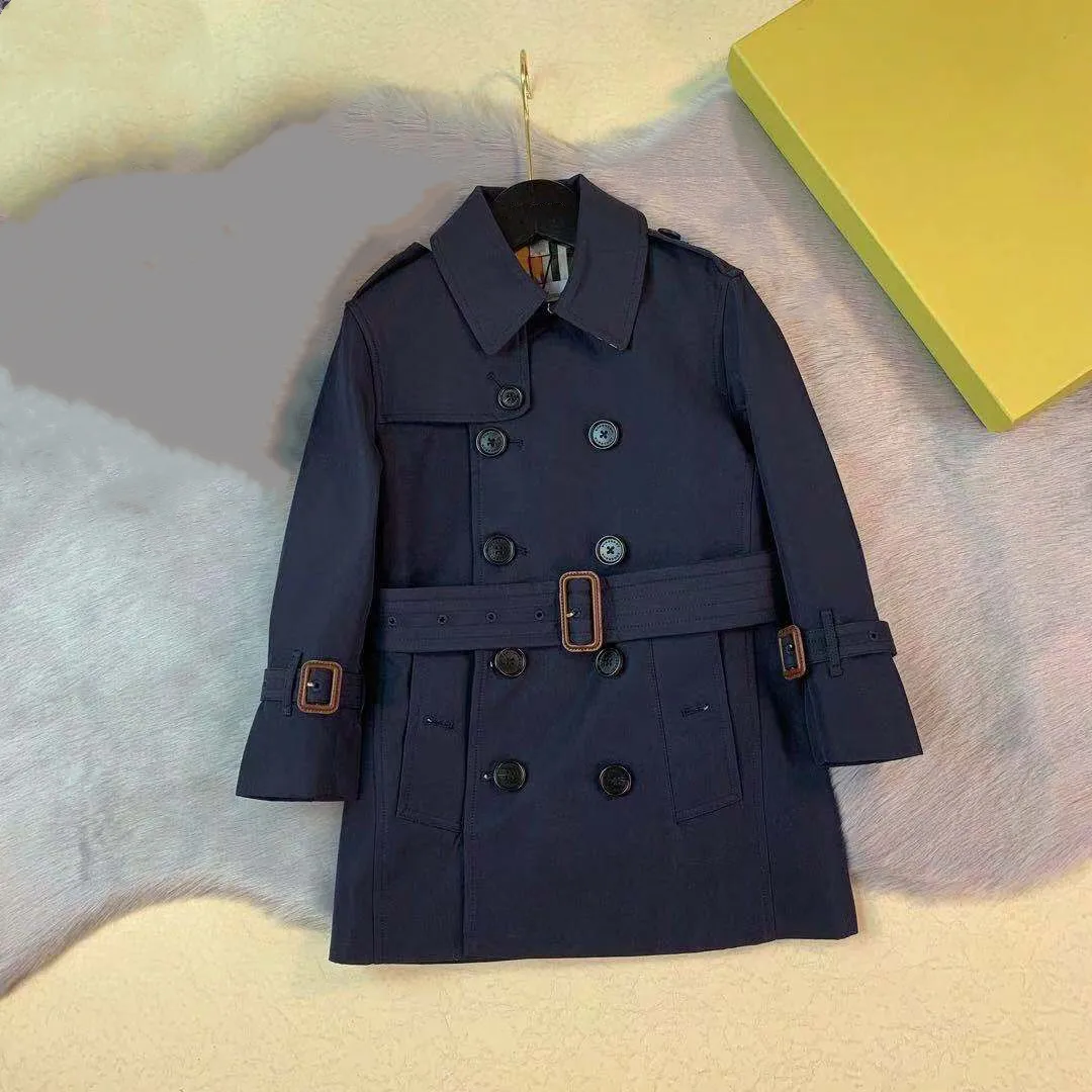 

2021 new autumn and winter children's black color long sleeve windbreaker high quality brand coat