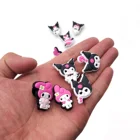 1 шт. кавайные Мультяшные сандалии Sanrio Kuromi украшения для обуви Сандалии Симпатичные Детские подвески для обуви для крокса подарок Hello Kitty для девочек и мальчиков подарок