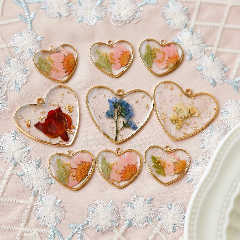 Ботанический сад милый ретро любовь кулон Натуральный Реальный цветок УФ