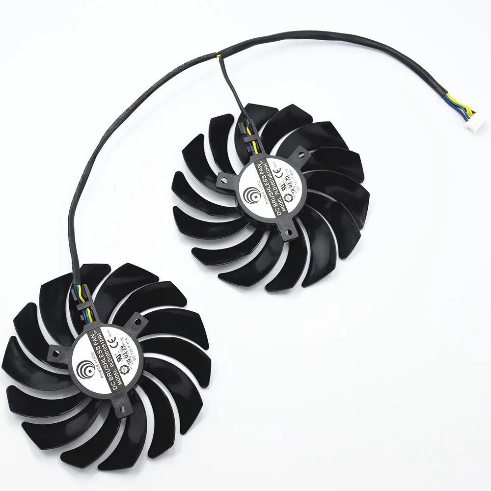 Фото Вентилятор для видеокарты MSI RX470 480 570 580 GTX1080Ti 1080 1070 1060 DC12 в, 2 шт., 95 мм №3