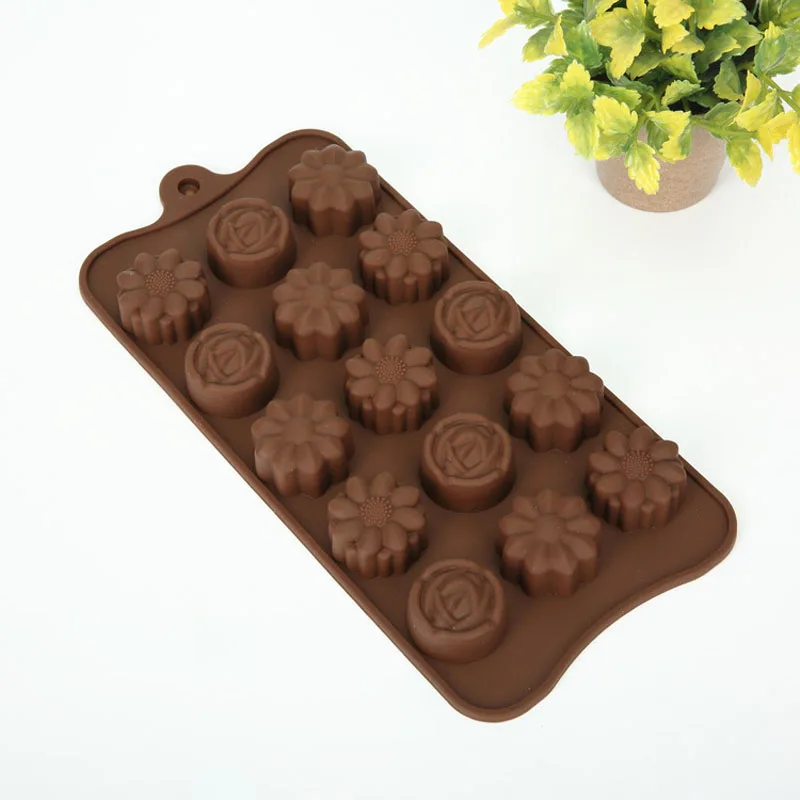 3D Силиконовая форма Роза прессформа Мыло Конфеты шоколадное ледяное печенье
