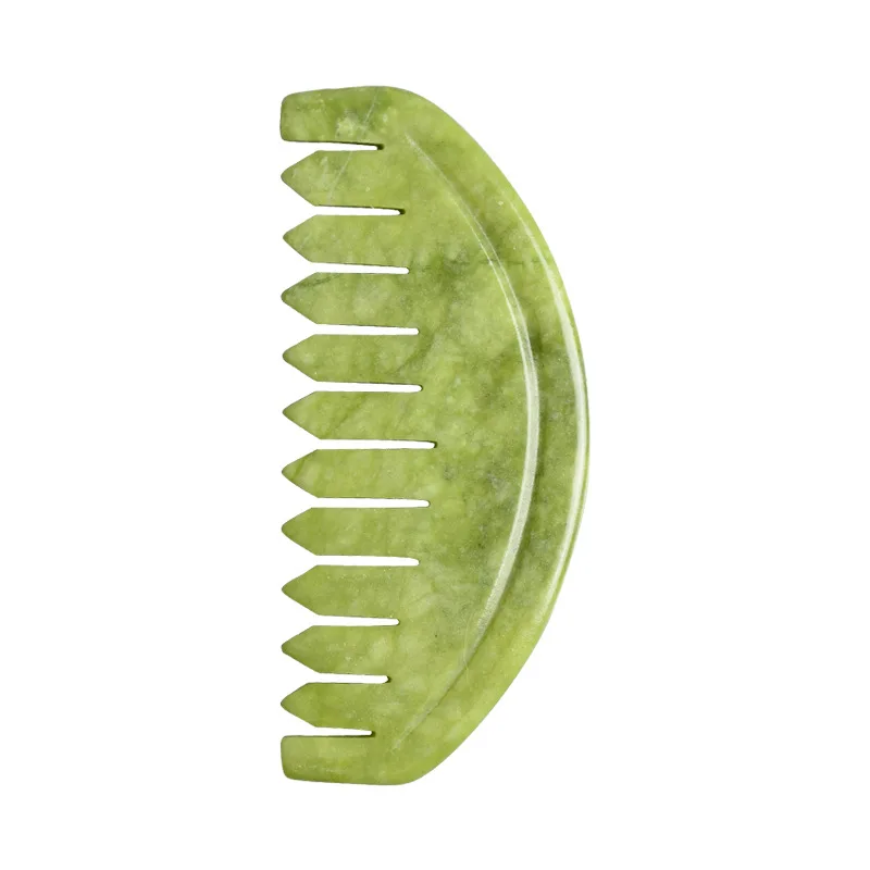 

Jade Massage Comb Head Massager lady Scalp Care Natural Jade Stone Combs Gua Sha Board Hair Brush Relaxation Health Care Tool