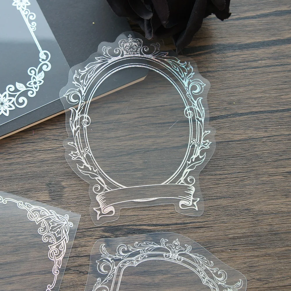 

10pcs Laser PVC Card She Ask Mirror Who Is The Fairest of Them All Design As Scrapbooking Background Decoration Use
