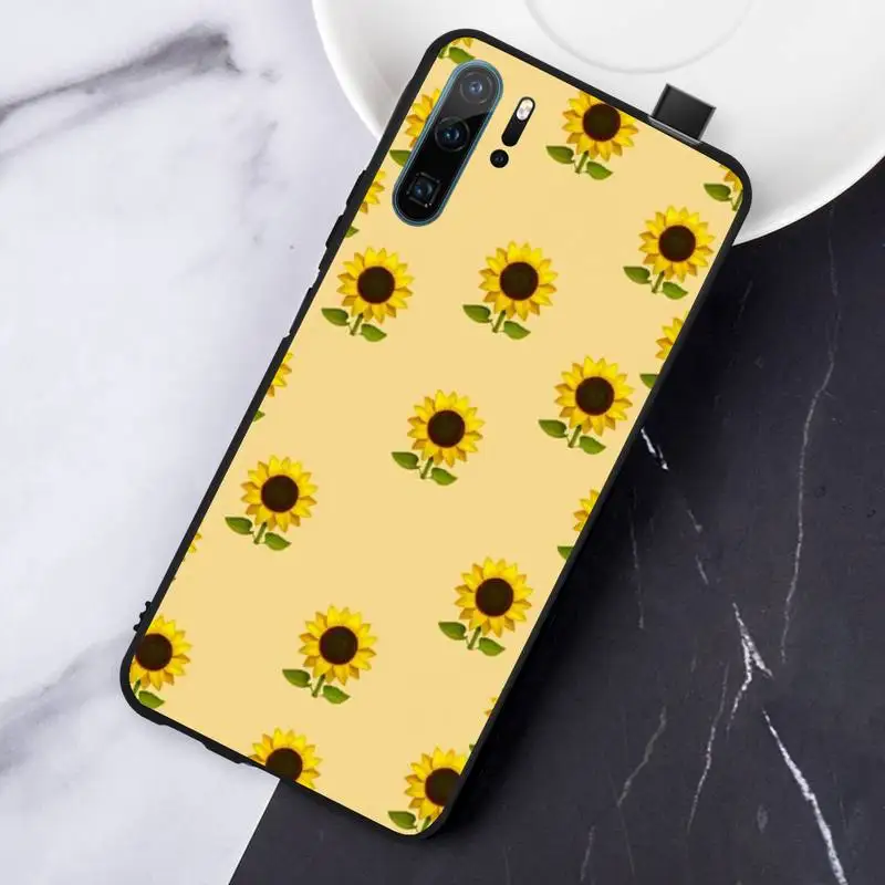 

Sun flower yellow fashion shell Phone Case For Huawei honor Mate P 10 20 30 40 Pro 10i 9 10 20 8 x Lite
