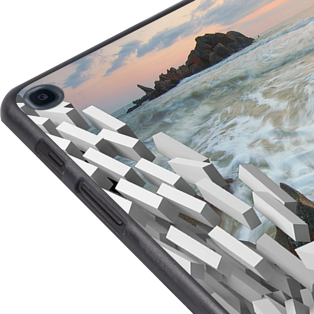 

Tablets Case for Samsung Galaxy Tab A 10.1 Inch 2019 T510/T515 Printed PC Plastic Protective Back Shell Cover Free Stylus