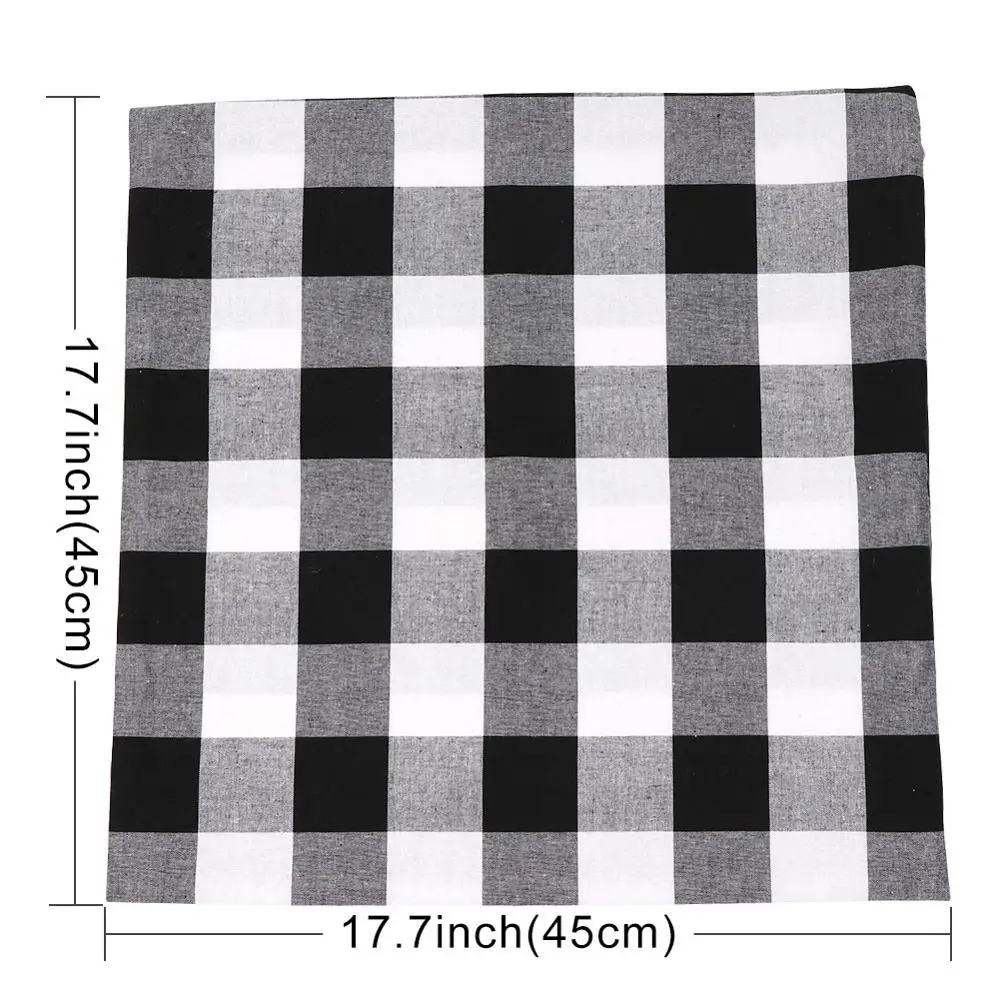 Black White Plaid OurWarm, 45x45 см, наволочка для подушки, одноцветная, с одной стороны, искусственный мех, декоративная наволочка, чехол для подушки, супер мягкий плюш для дивана, кровати, домашний декор - Цвет: Black White Plaid