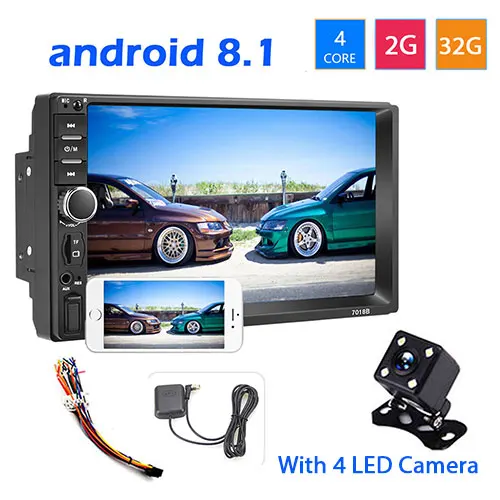 2G 32G Camera Camecho 2din Автомагнитола " HD mirror link MP5 мультимедийный плеер 12 в Bluetooth Авторадио AUX/USB/FM стерео радио с задней камерой - Цвет: 2G 32G Camera