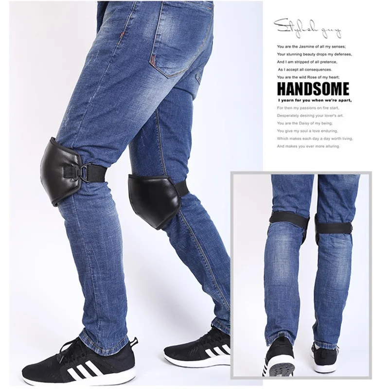 

Warm Knee Pads PU Leather Outdoor Protecto protective Bike Riding Windproof Waterproof Warm Motor Scooter Bicycle Short Knee