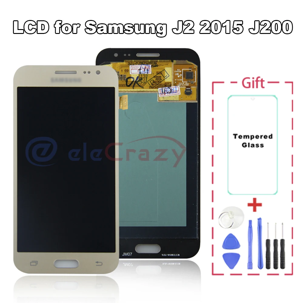 

Original LCD for Samsung Galaxy J2 2015 J200 J200F J200Y J200H Display Touch Screen Digitizer Assembly Replacement 100% tested