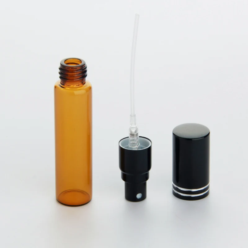 Флаконы для духов 50 шт./лот 5 мл 10 янтарные стеклянные флаконы мини многоразовый