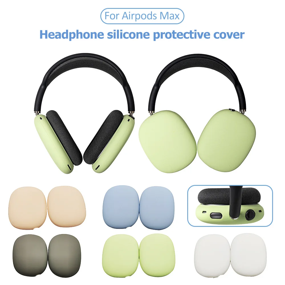 Silicone case for Apple Airpods Max Earphone Headphone Cover Soft Bluetooth Wireless Protect Case for Airpods Max soft shell for apple airpods max luxury silicone case for airpod max accessories protection cover for airpods max earphone cases