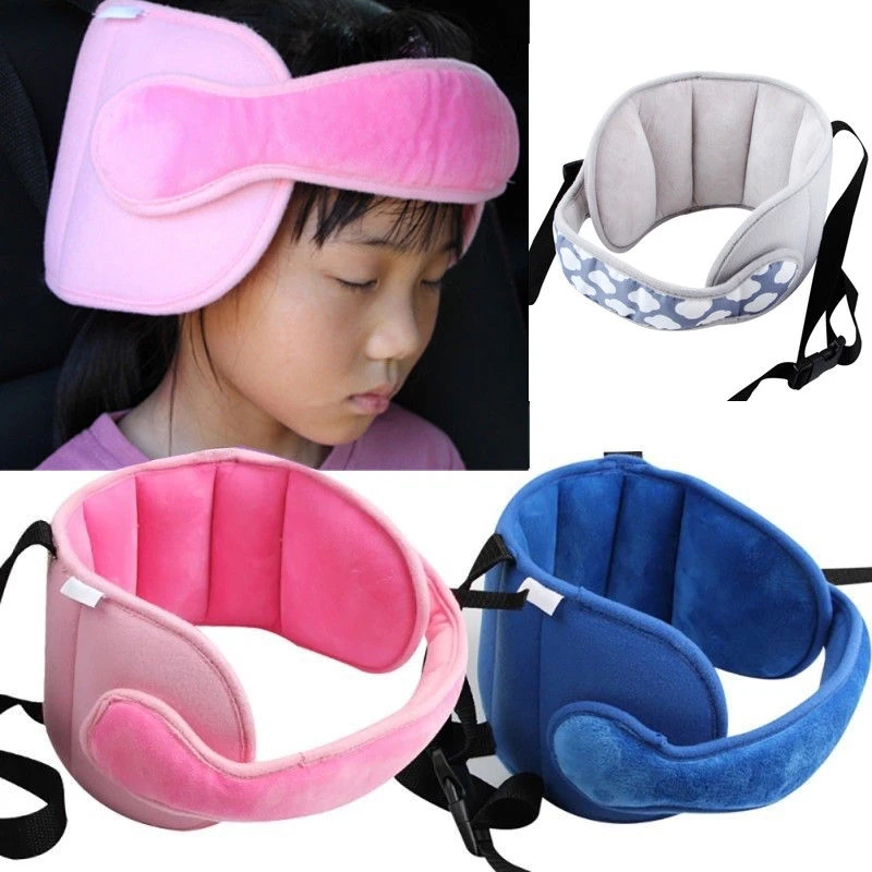 

Baby Head Fixed Sleeping Pillow Safety Kids Seat Supports Neck Protection Pad Headrest Travel Car Nap Aid Child Holder Belt