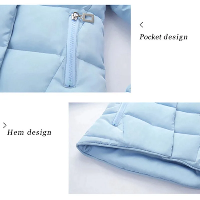 Детский комплект зимней одежды из куртки и штанов на утином пуху с меховым