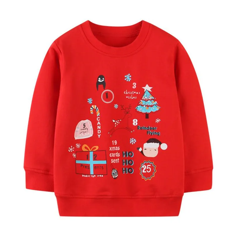 

Boys Girls Winter Clothes Cartoon Cute Cartoon Printed Cotton T shirt for Baby Girls Cute Long Sleeve Boys Girls Warm Tops