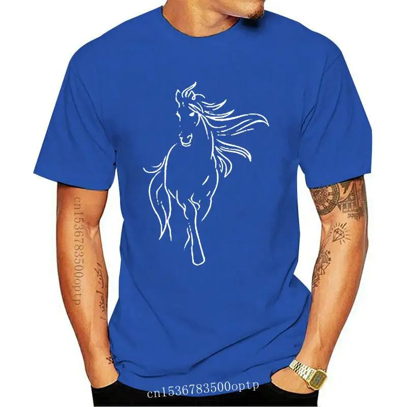 

New 2021 Summer Fashion Creative Horse Cotton T-shirt Print Men's T Shirt Casual Funny T Shirts Short Sleeve Tops Tee